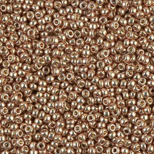 SIZE-11 #4204 CHAMPAGNE GALVANIZED DURACOAT Miyuki Round