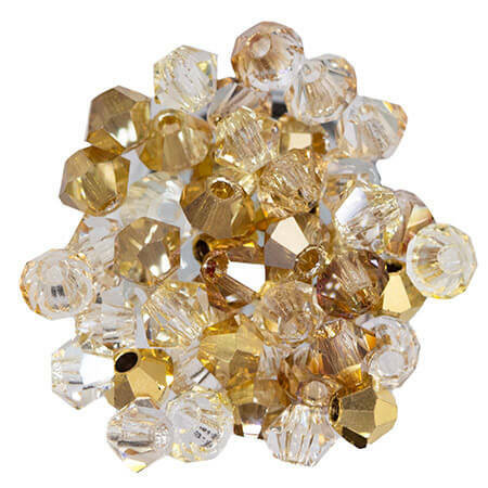 Preciosa Crystal Bicone Beads 3mm GOLD COAST Mix IV