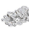 2-Hole WAVE Czech Glass Beads 3x7mm CRYSTAL FULL LABRADOR