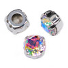 Krakovski Crystal Chaton Montee 8mm CRYSTAL AB Silver Setting