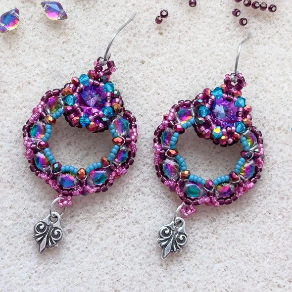RASPBERRY IRIS Chinese Crystal Rondelle Beads 3x2mm