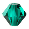 Preciosa Crystal Bicone Beads 4mm EMERALD 1