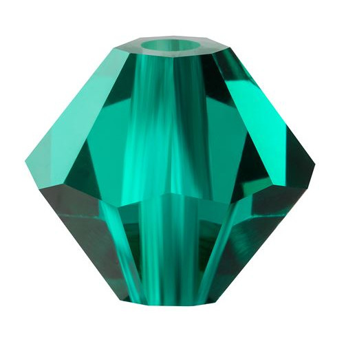 Preciosa Crystal Bicone Beads 4mm EMERALD 1