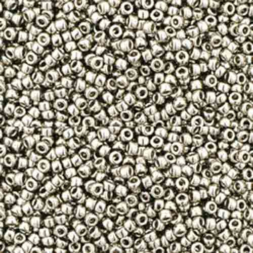 SIZE-15 #711 NICKEL Toho Round Seed Beads