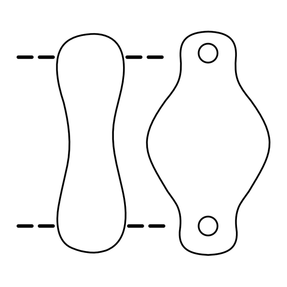 Czech Glass 2-Hole Cradle Beads Vertical Hole 6x10mm BRONZE LUSTER JET (2.5" tube)